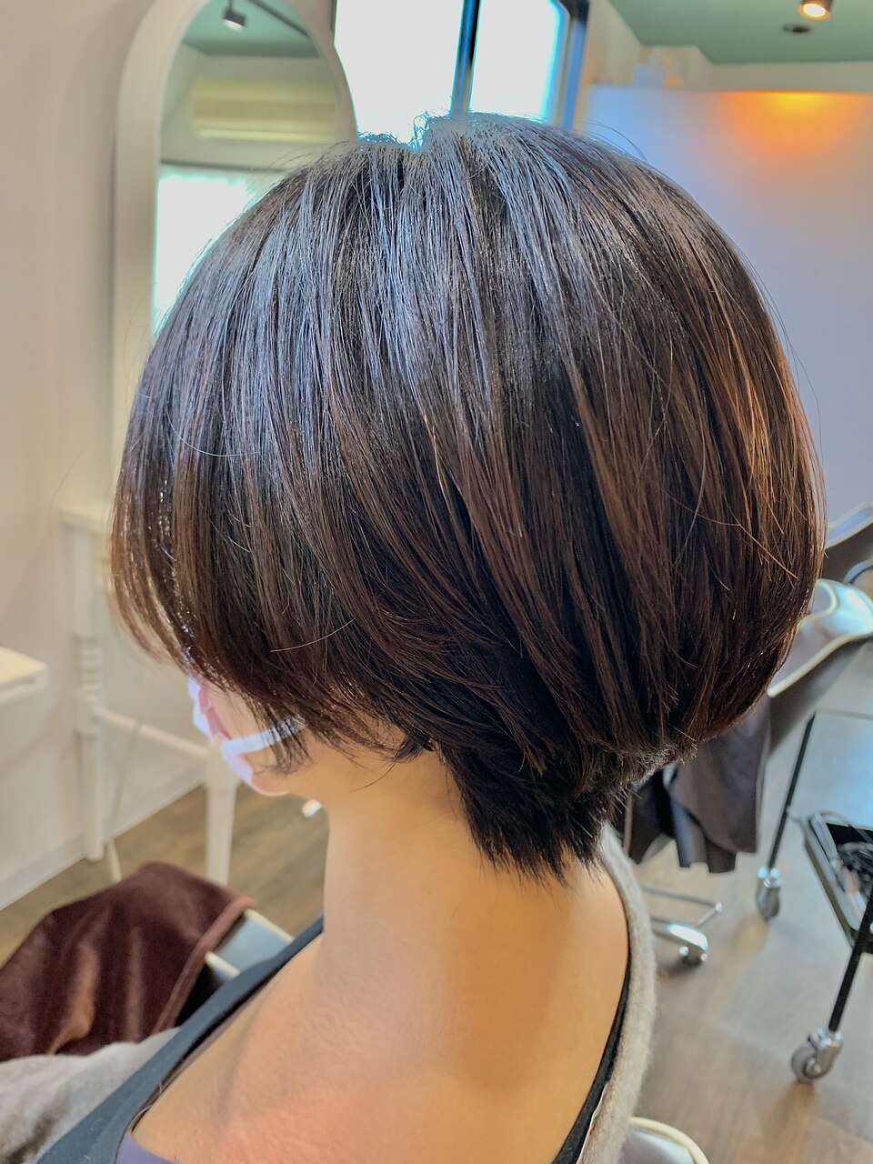 大人可愛いショートボブ丸みショート